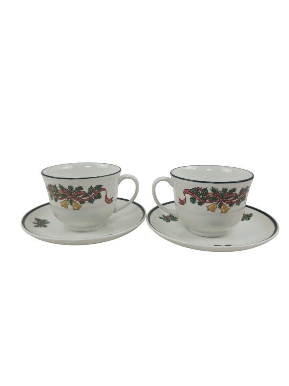 Johnson Bros Tea Cup Saucer Sets Victorian Christmas England Holiday Table